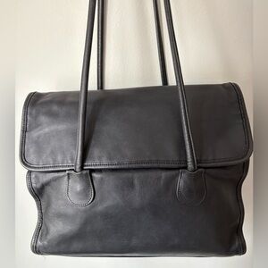 Vintage Coach Large Flap Shopper 4170 Black